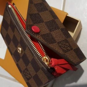 louis vuitton victorine wallet in damiere